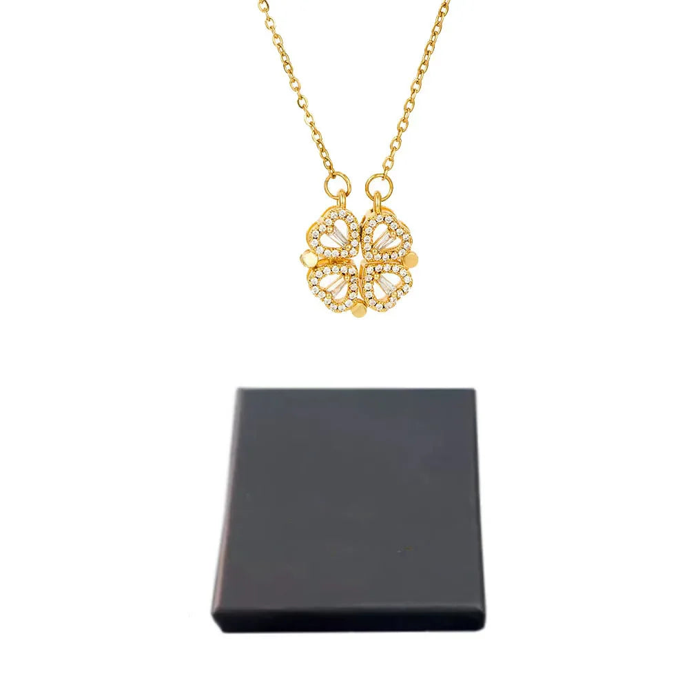 2025 Lucky Four-leaf Clover Necklace In Black Box With Logo For BR Shopper
