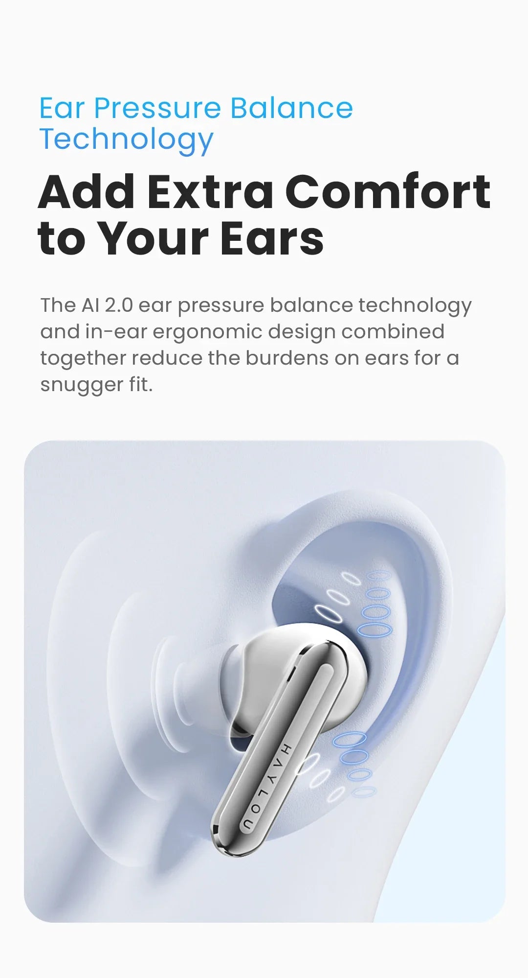 HAYLOU Mori Pro Bluetooth 5.4 Earphones -43dB ANC Active Noise Cancellation Earbuds 6 Mic Wireless Headphones 35H Battery Life