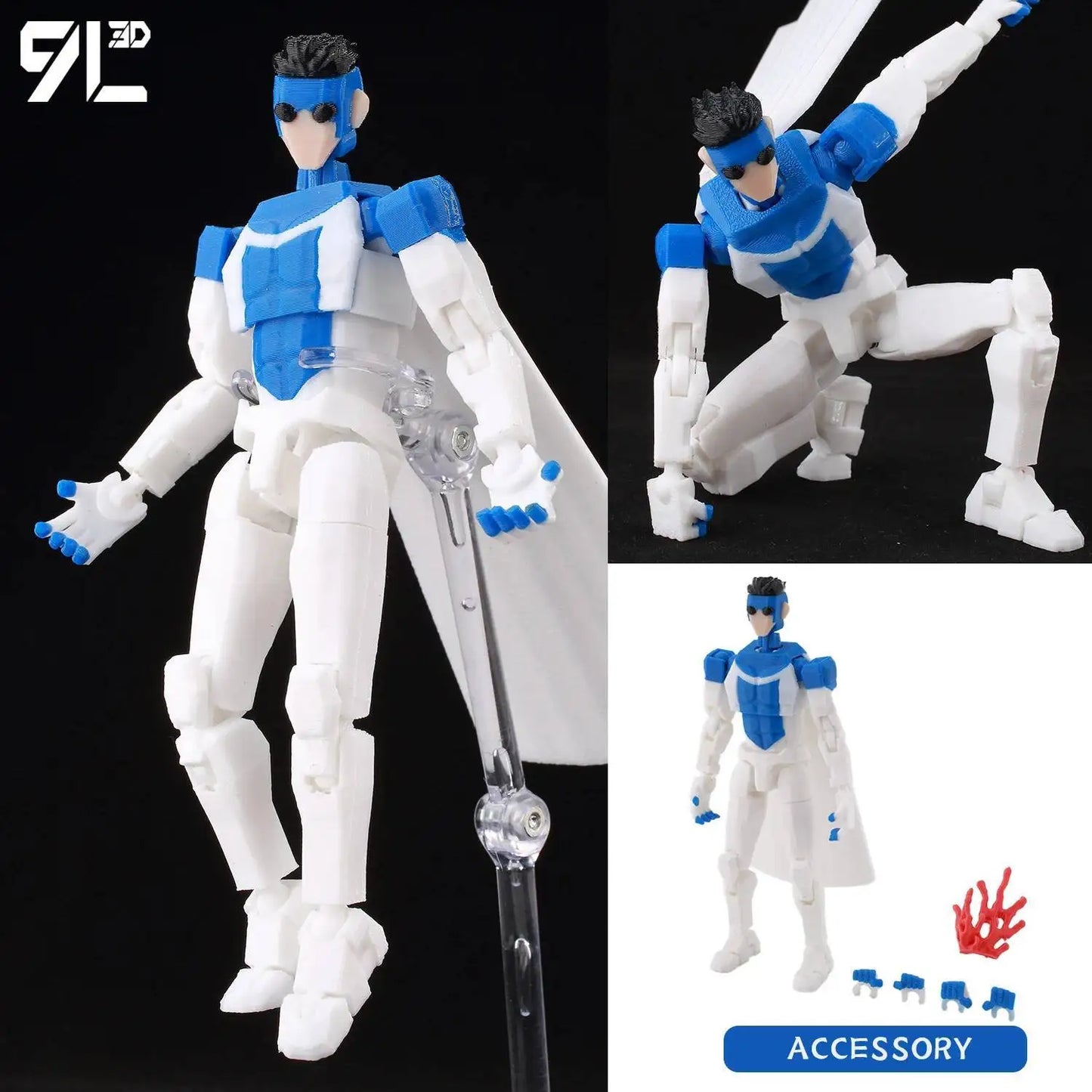 9L3D Printed Invincible Boy Lucky13 Dummy13 Conquer LEX Allen Superheroes Anime Toys Action Figures Mannequin Model Ornaments