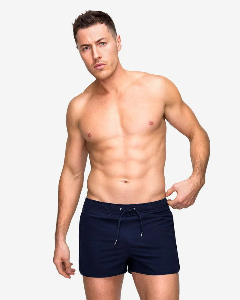 Mens Beach Board Shorts Marathon Pants Elasticity Mesh Breathable Quick Dry Fitness Surfing Sportswear Comfy Loose Home Aro Pant
