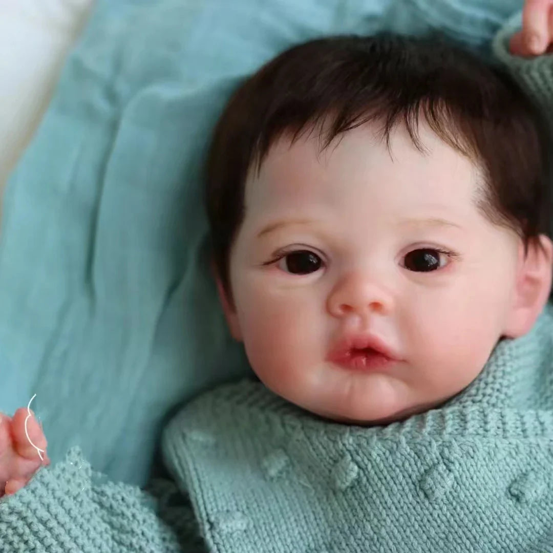 45cm Cuddly Full Body Silicone Vinyl Meadow Bebe Reborn Girl With Rooted Hair Visible Veins Lifelike Newborn Baby Girl