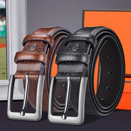 Genuine Leather For Men's High Quality Buckle Jeans Cowskin Casual Belts Business Cowboy Waistband Male Fashion Designer