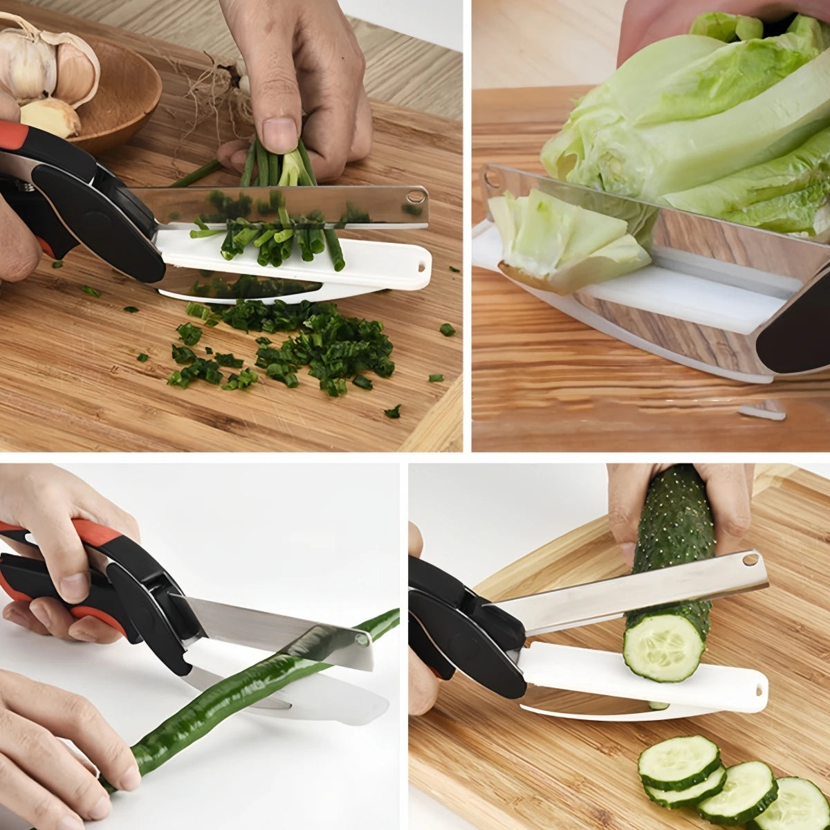 Premium Chop Scissors Cutting Board Scissors Vegetable Chopper Easy Cutter