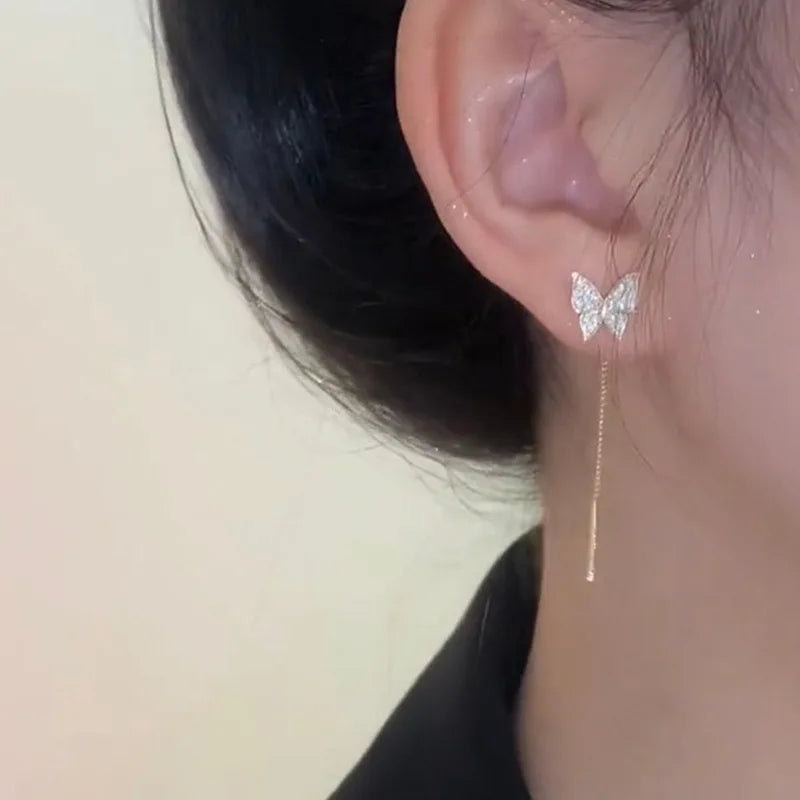 Simple Black Bow Love Earrings for Women Fashionable Personalized Beautiful Daily Accessories Party Jewelry Premium Gifts