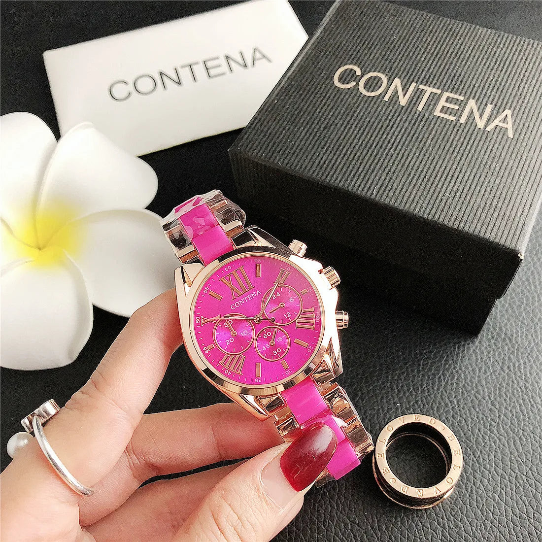 New Creative Watch Women Watches Luxury Rose Gold Quartz Ladies Watches Stainless Steel Bracelets Wristwatches Reloj Mujer