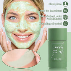 Green Tea Clean Mask Stick for Face Acne Blackhead Remover Deep Pore Cleansing Brightening Facial Purifying Matcha Clay Mud Mask