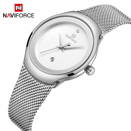 NAVIFORCE Watch Women Fashion Dress Quartz Watches Lady Stainless Steel Waterproof Wristwatch Simple Girl Clock Relogio Feminino