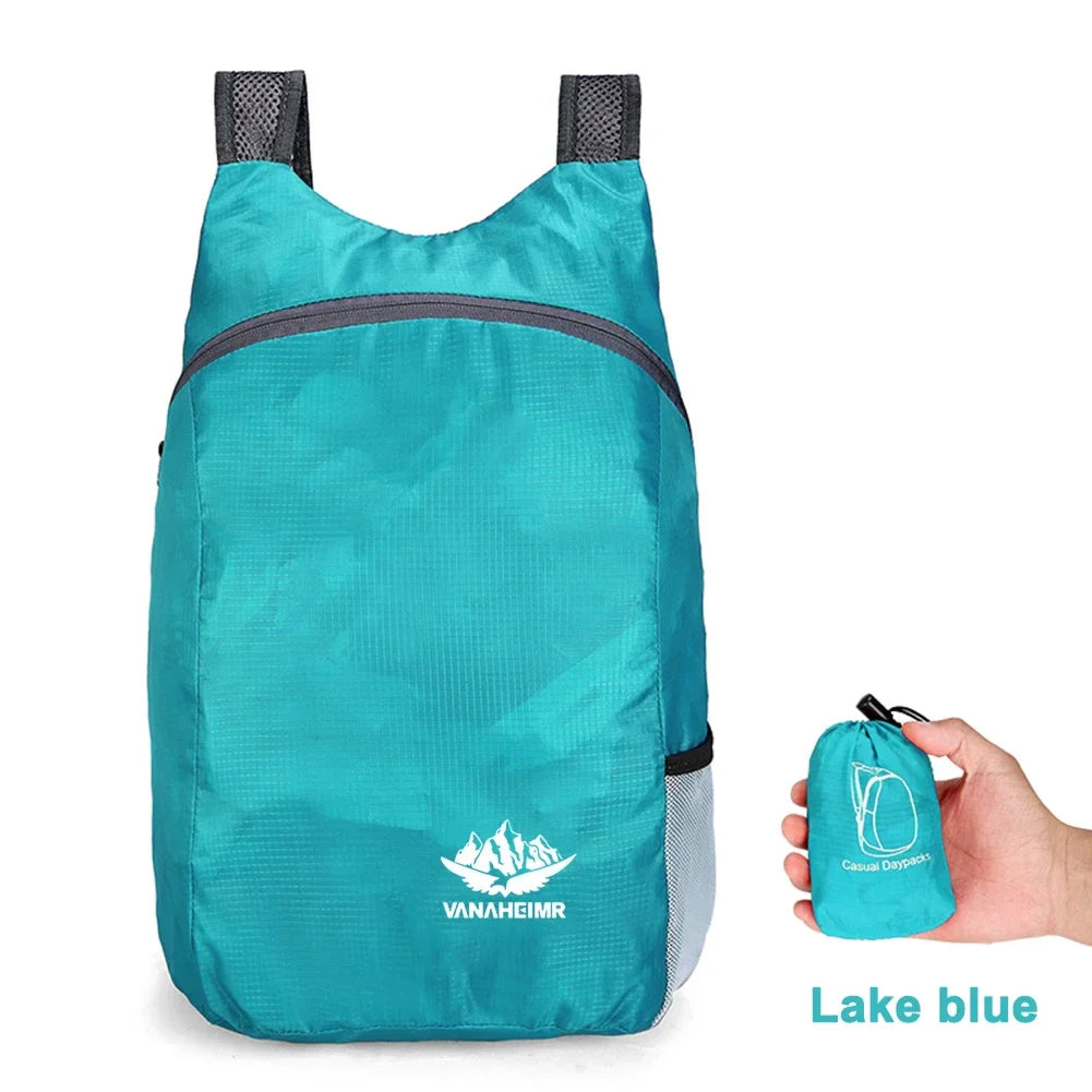 15L Lightweight Packable Backpack Foldable ultralight Outdoor Folding Backpack Travel Sports Bag Hiking Daypack for Men Women