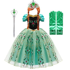 Cinderella Anna Elsa Costume Children Princess Dress for Girls Kids Cosplay Snow