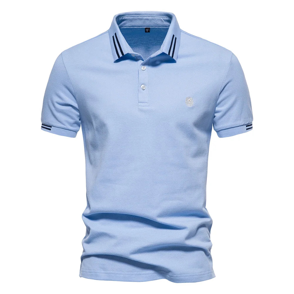 100% Cotton Men's Polo Shirts Casual Solid Color Short Sleeve Polo Shirts for Men New Summer Desinger Clothing Men