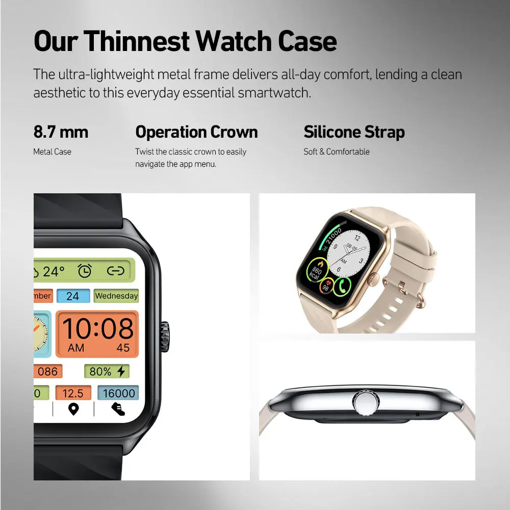 Zeblaze GTS 4 Voice Calling Smart Watch 1.94" HD AMOLED Display 100+ Sports Modes Heart Rate SpO2 Health Monitoring Smartwatch