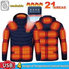 Heating Jacket Men's Winter Usb Electric Heating Coat Functional Self-Heating