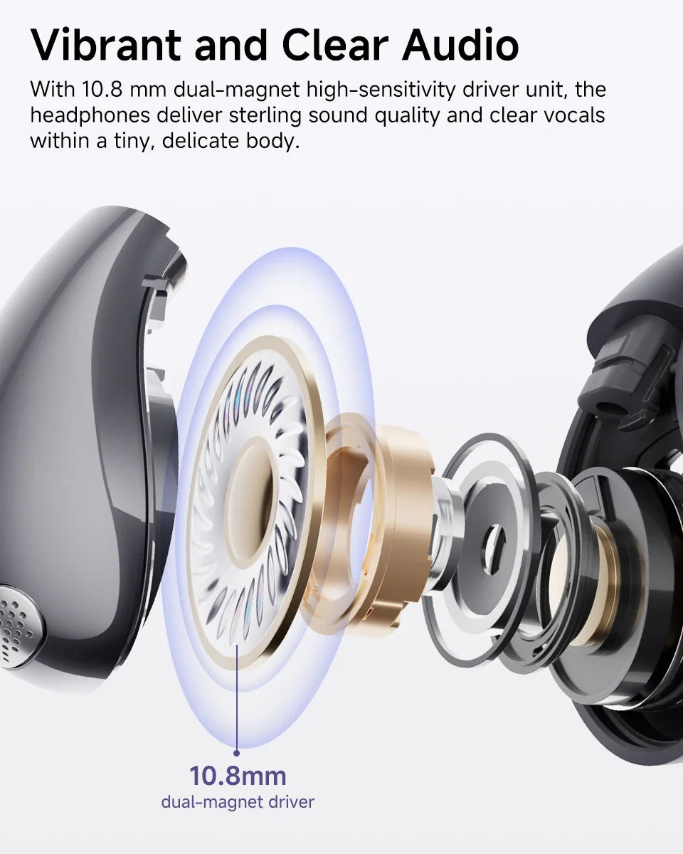 QCY Crossky C30 Open Ear Wireless Earphones Bluetooth 5.4 Spatial Audio Stable Fit OWS Earbuds 4 Mic ENC Multi-Point Connection