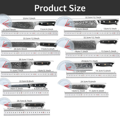 Damascus Kitchen Knives Set Japanese Chef Kitchen Knives VG10 67 Layer Stainless