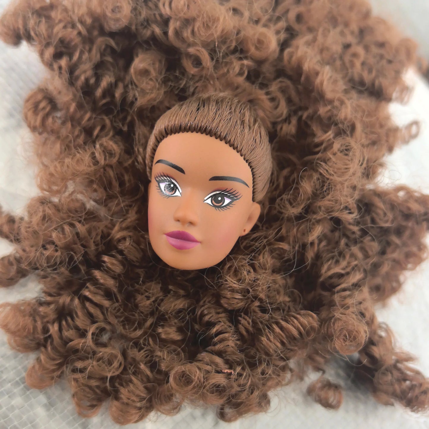 Original Doll Supermodel Star FR Heads DIY Head for 1/6 Doll Accessories Limited Special Curly haired black doll Collection gift
