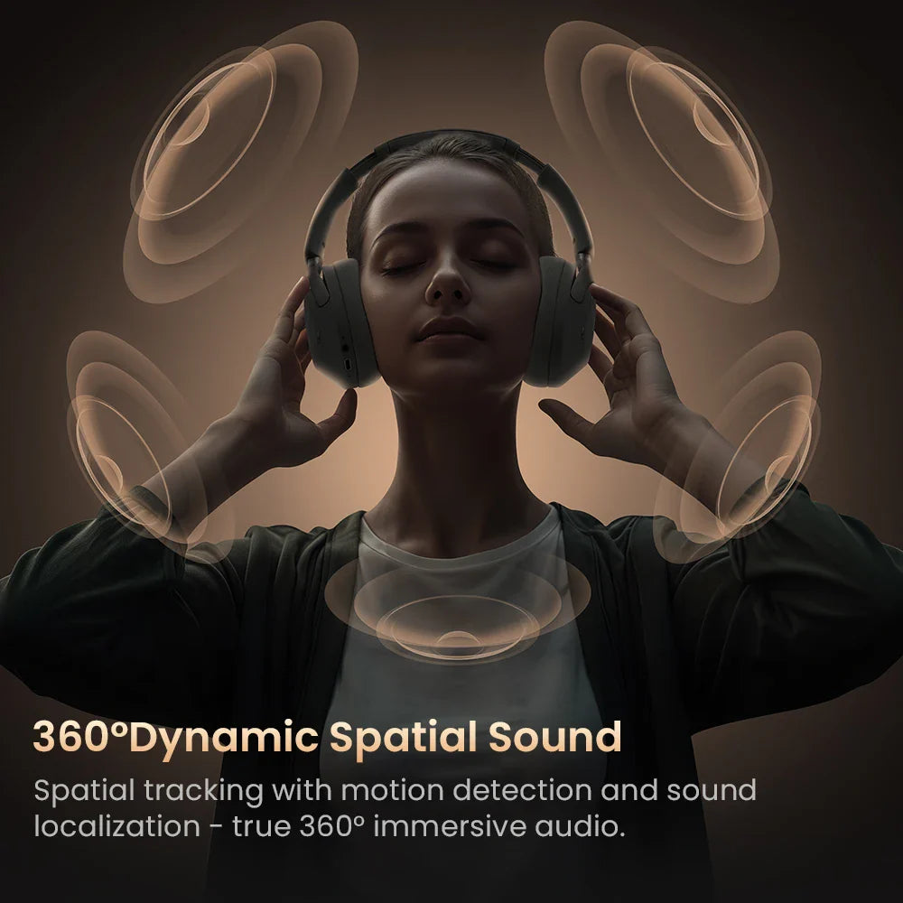 HAYLOU S40 ANC Wireless Headphone 50dB Noise Canceling Hi-Res 3D Spatial Audio Earphone with LDAC Bluetooth 6.0 Over Ear Headset