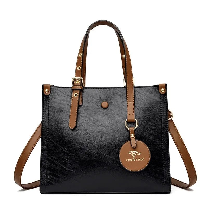 Soft Leather Handbags Women Bags Designer 3 Layers Shoulder Crossbody