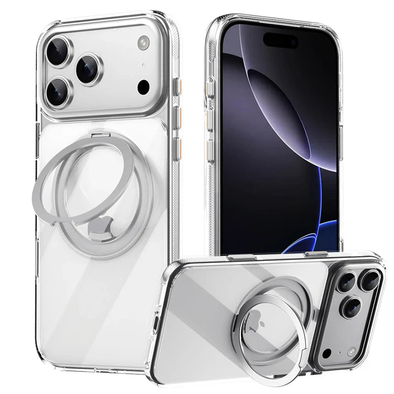 Magnetic 360 Degrees Rotating Ring Holder Case For iPhone 17 Pro Max / 17 Air