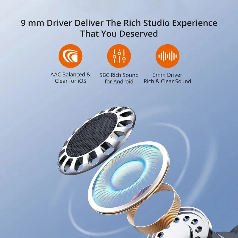 For Xiaomi Redmi Apple iPhone Samsung Google Wireless Bluetooth Earphone HiFi Stereo Headset Mic Noise Reduction Sports Earbuds