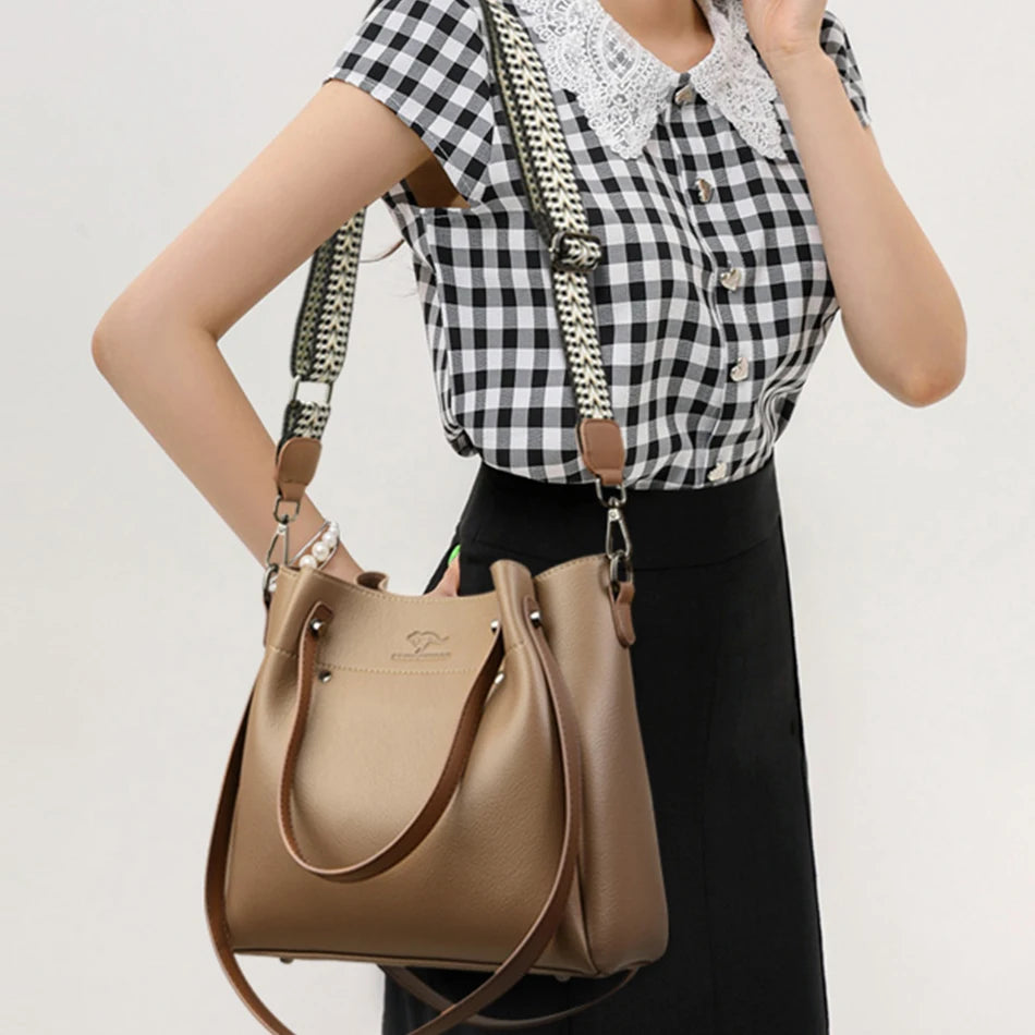 Genuine Leather Shoulder Crossbody Bags for Women Luxury Handbags