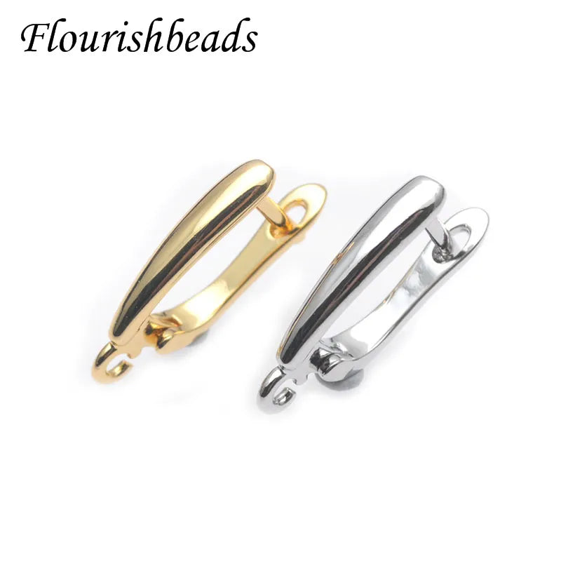 Nickle Free Anti-rust Gold Color Plain Metal Earring Hooks Jewelry Findings 50pc Per Lot