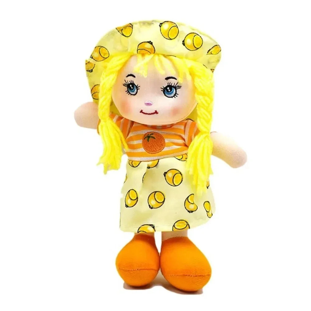 25cm Cartoon Kawaii Fruit Skirt Hat Rag Dolls Soft Cute Cloth  for Baby Pretend Play Girls Birthday Christmas Gifts
