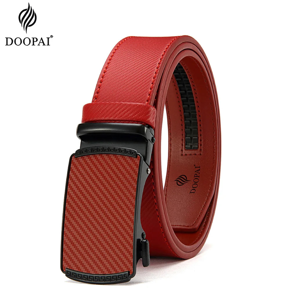 125cm Men Belts Leather Waist Strap Male Automatic Buckle Waistband Mens High Quality Girdle Belts for Women Men Gifts