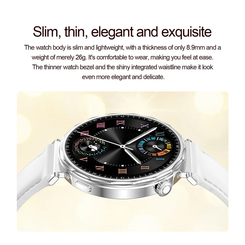 Fashion Women's Smart Watch AMOLED HD Screen Health Monitoring GPS Sports Track Watch Bluetooth Call Smartwatch Android IOS