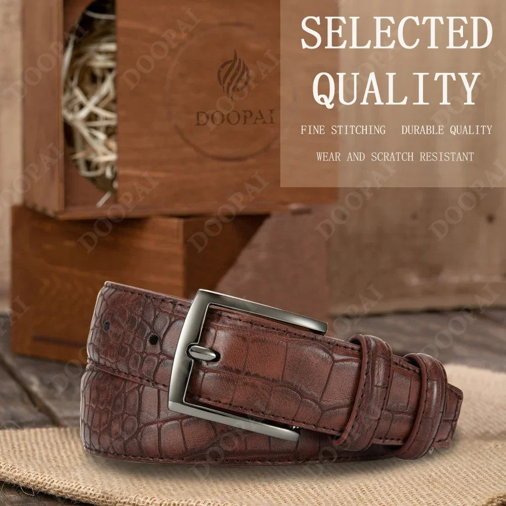 Famous Brand Business Belt Men Top Quality PU Luxury Leather Waist Strap Black Male Automatic Buckle Jeans Belts for Men