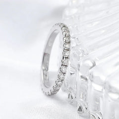 Ring for Women Men Full Eternity Match Wedding Diamond Band