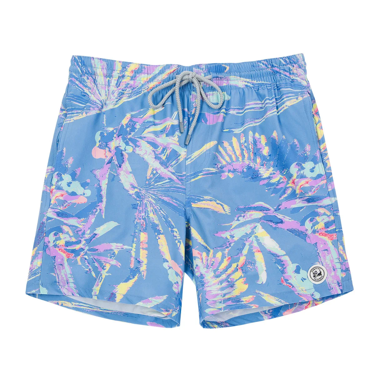SURFCUZ Beach Men's Swim Shorts Flower 3D Printed Surfing Board Shorts Quick Dry with Mesh Lining and Pockets Struck Shorts