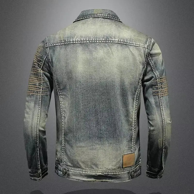 winter denim jacket male Fashion Trench coat men jeans Jacket Men's Casual jackts