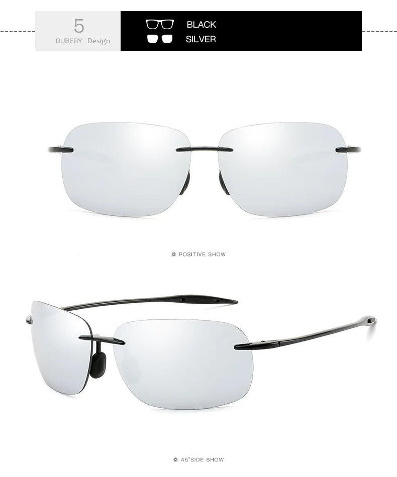 New Men's Rimless Sunglasses Sport Driving Sunglasses Ultra Light Rimless Glasses