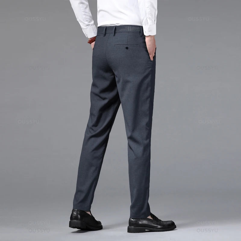 Brand Clothing Summer Soft Formal Suit Pants Men Business