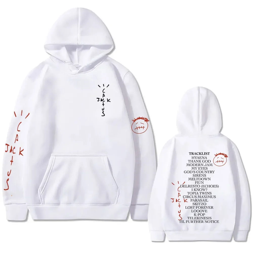 Cactus Jack Utopia Graphics Hoodie Men Hip Hop Fashion Trend Harajuku Streetwear