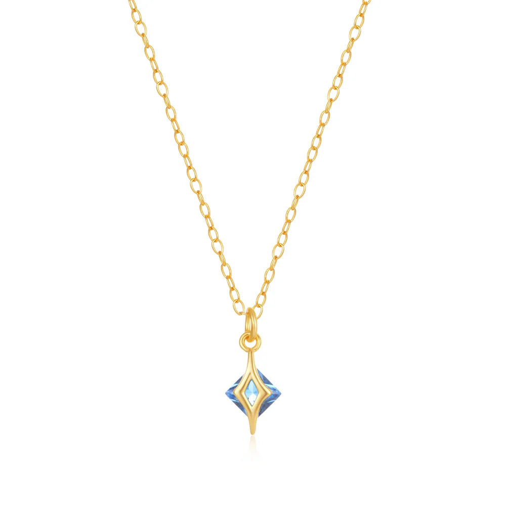 Aide 925 Sterling Silver Necklaces Charms for Women Crystal Cross Clavicle Collar Chain Simple Choker Necklace Accessories Gift
