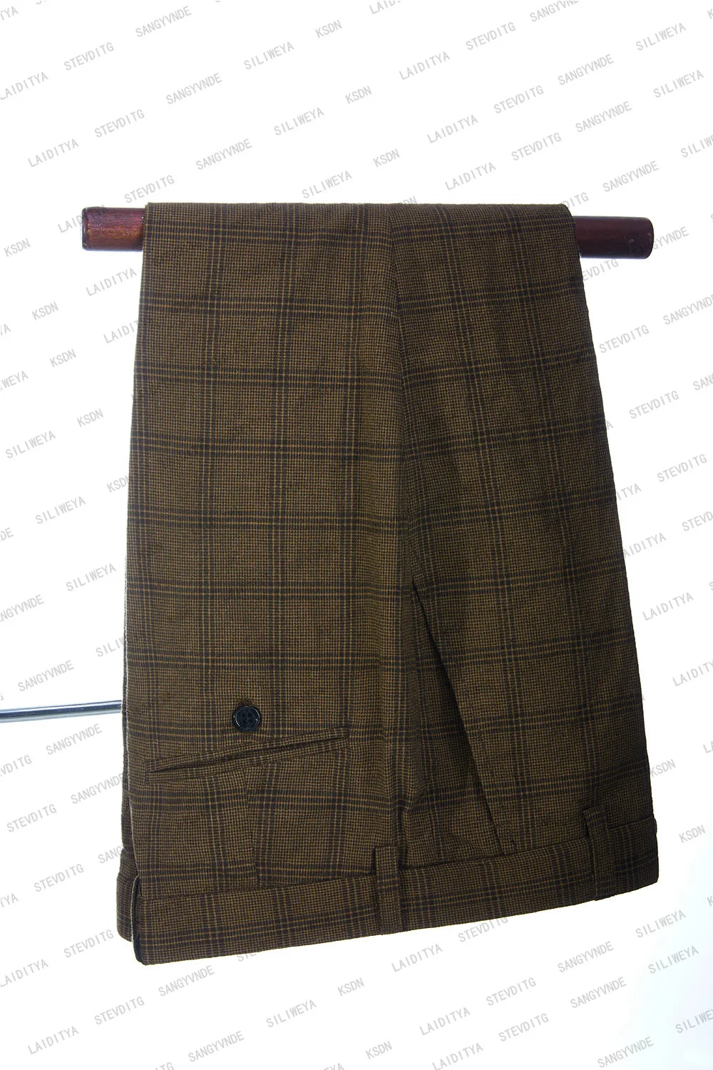 Mens Beach Wedding attire: Men Suits Double Breasted Summer Slim Fit Brown Linen