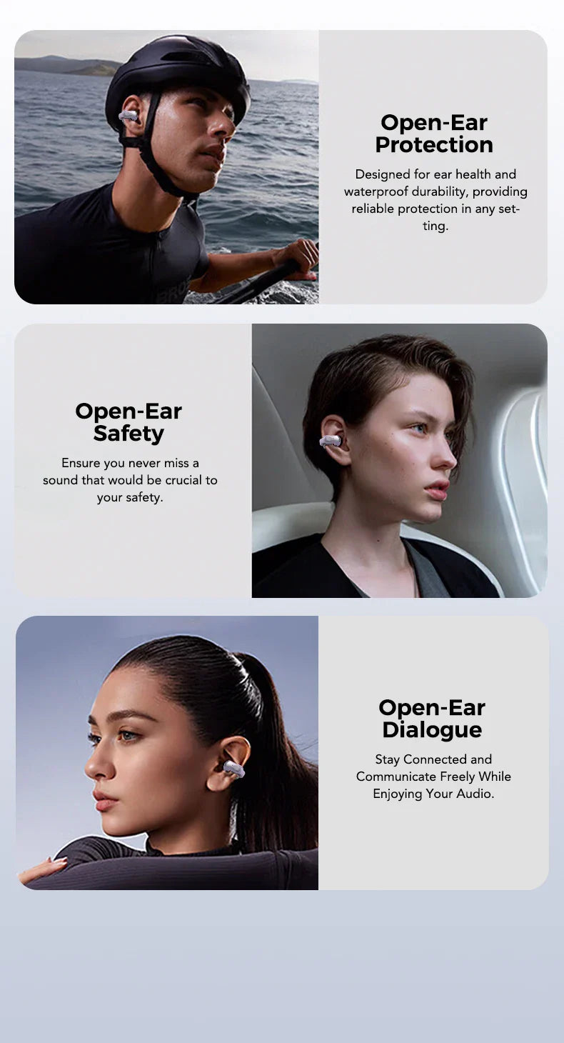 Translator ERAZER XF28 Bluetooth V6.0 Open-ear True Wireless EarbudsTranslation Earphones Office Travel,ASMR Headset APP