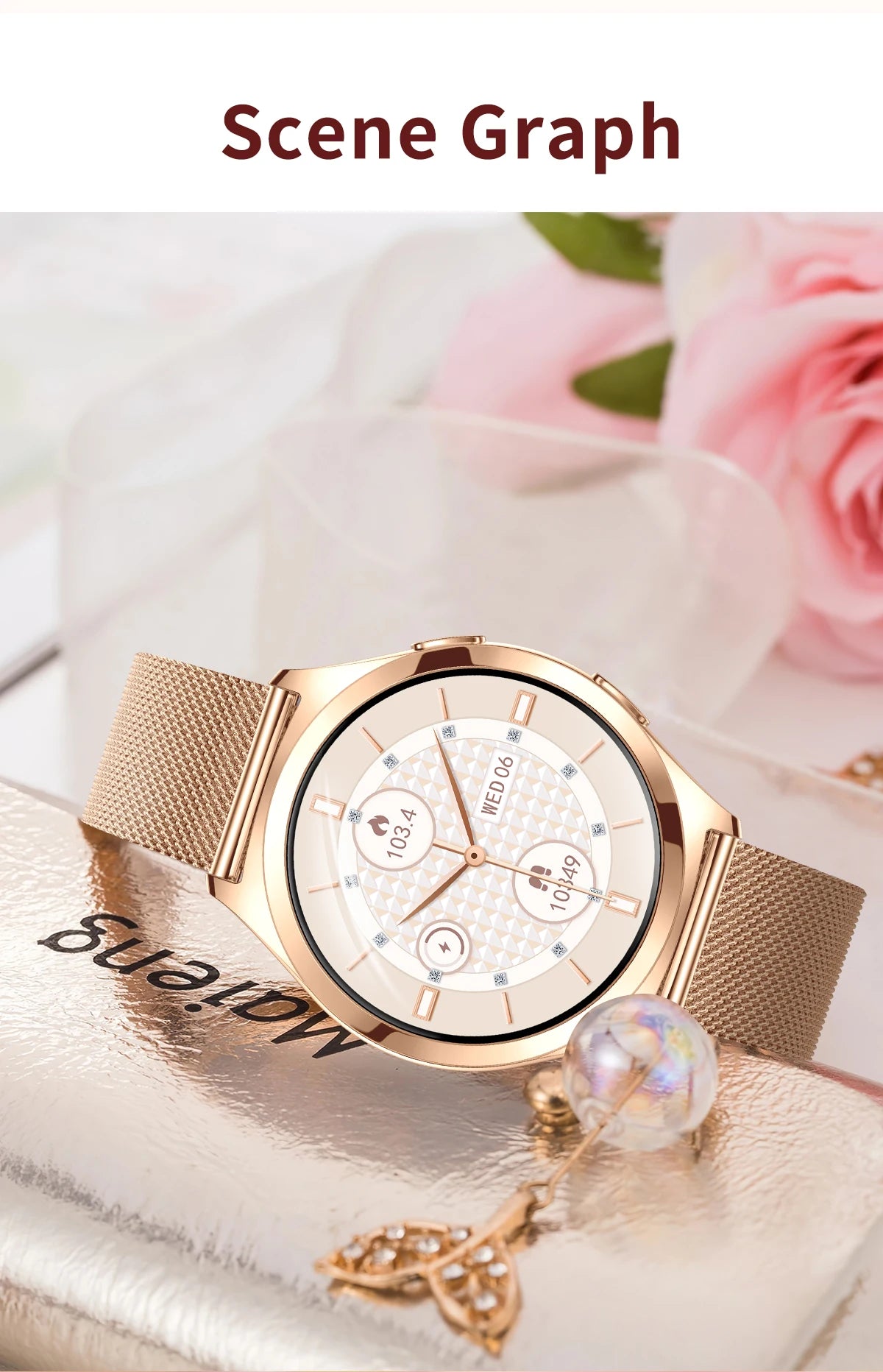 LIGE Luxury 1.27" HD Screen Smart Watch Women Waterproof Bluetooth Call Women’s Bracelet Sports Health Monitor Ladies Smartwatch