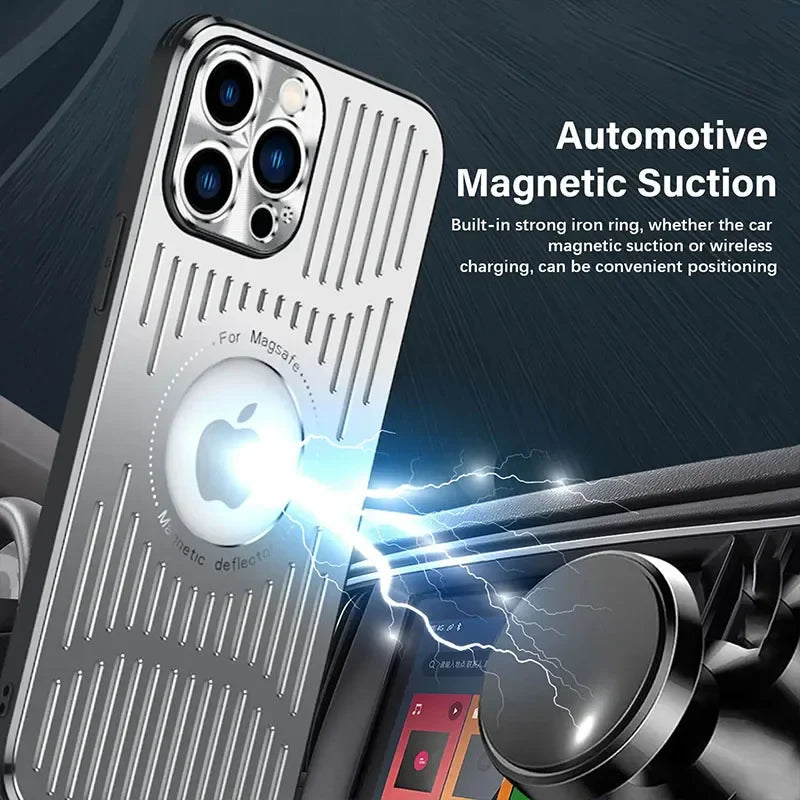Better Heat Dissipation Aluminum Metal Phone Case For iPhone 17 16 15 14 13 12 Pro Max Back Cover