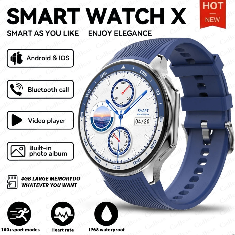 OPPO DT Watch X Bluetooth Call Smart Watch 4GB Memory Recording MP3+MP4 Playback 3D Visual Surround Smartwatches Men 2025 New