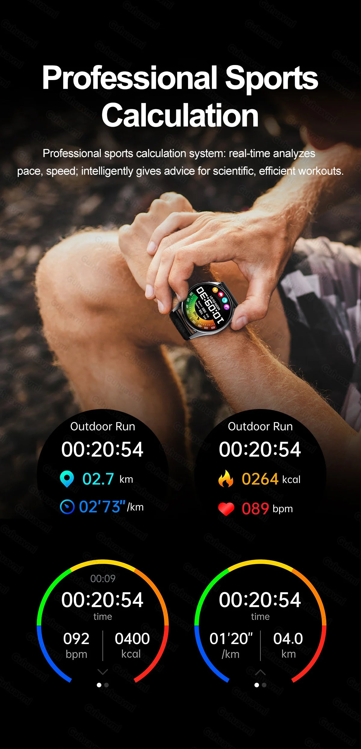 Smartwatch  AMOLED Screen Call ECG Sport Watchs