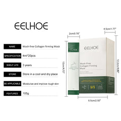 Eelhoe Korean Collagen Firming Wash-Free Mask Protein Portable Anti-Aging Hydrating Frozen Face Sleeping Mask for Women and Men