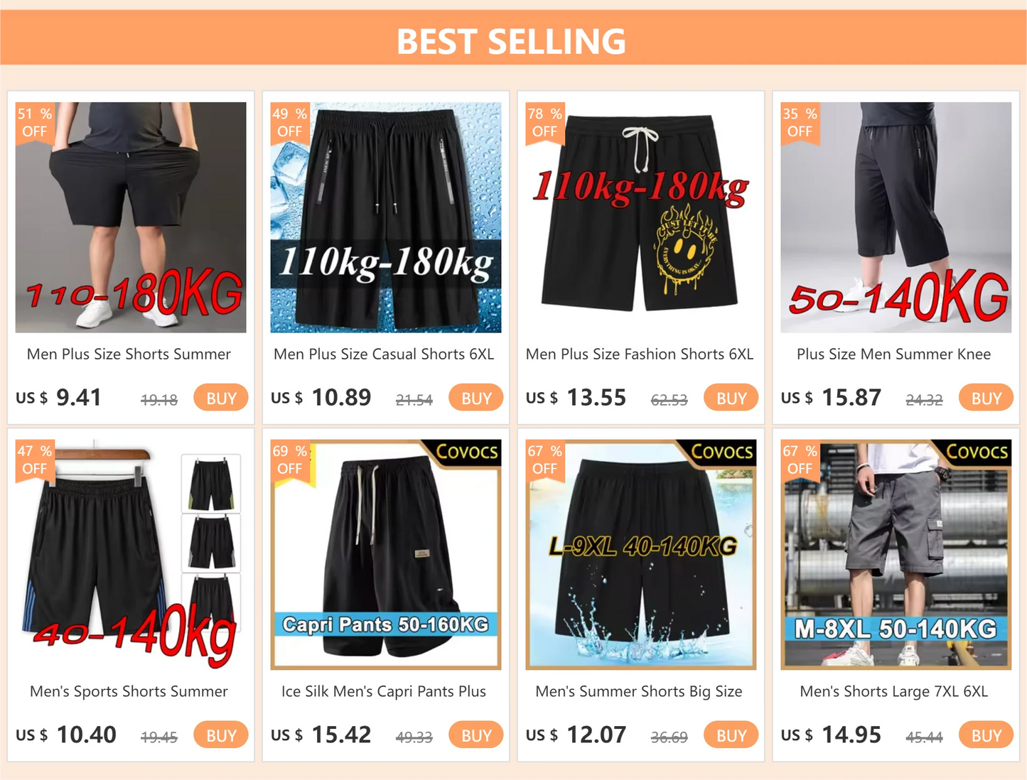 Men Plus Size Casual Shorts 6XL 7XL Big Size Gym Shorts Men Ice Silk Stretchy Summer Beach Short Pants Quick Dry Breathable