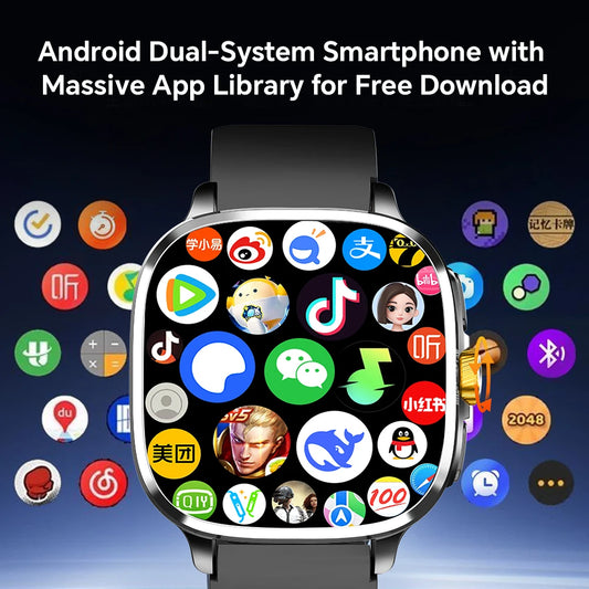 New Android 13.0 Cellular Version Smart Watch 5G LTE Smartwatch With 2.4inch Amoled Screen Sim Card Slot Google Play Store GPS