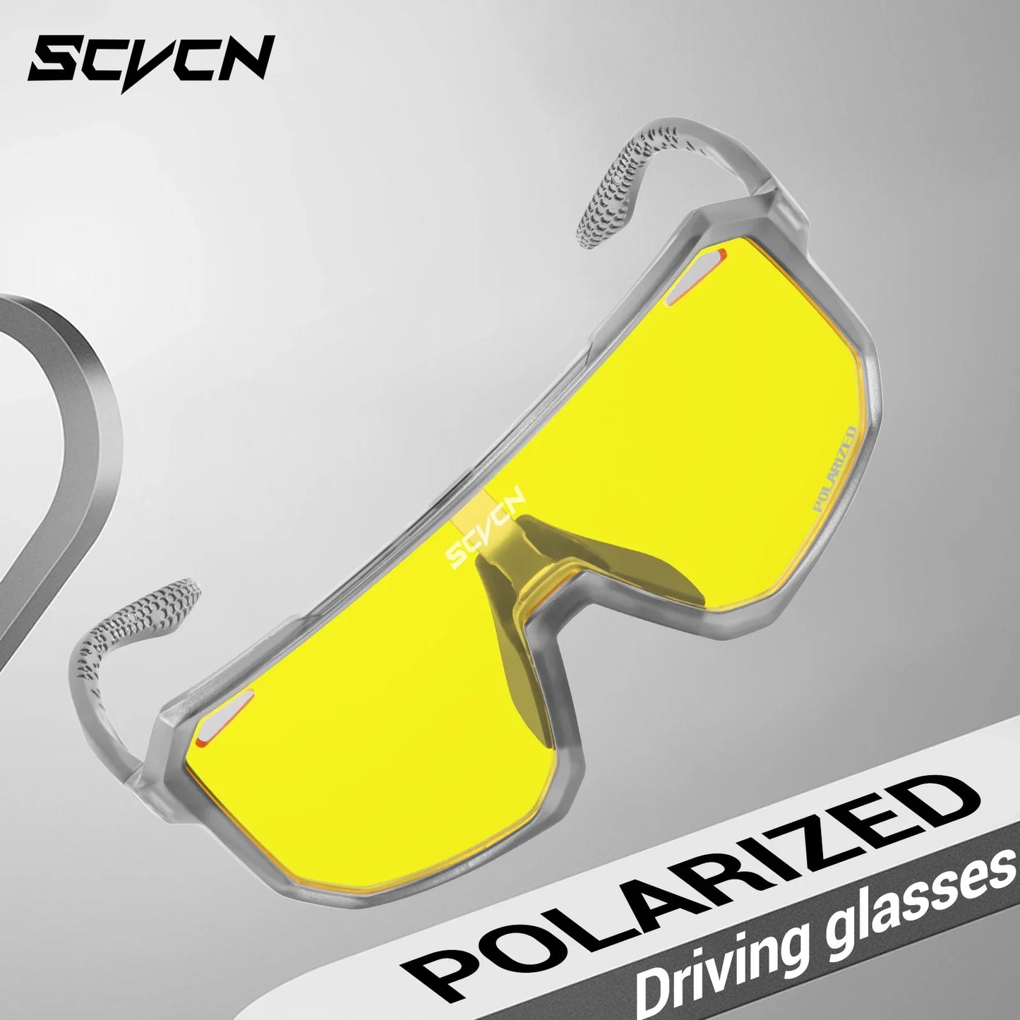 SCVCN New Yellow Polarized Cycling Sunglasses Men Bike MTB Driving Glasses Women Outdoor Sports Hiking Fishing UV400 Glasses