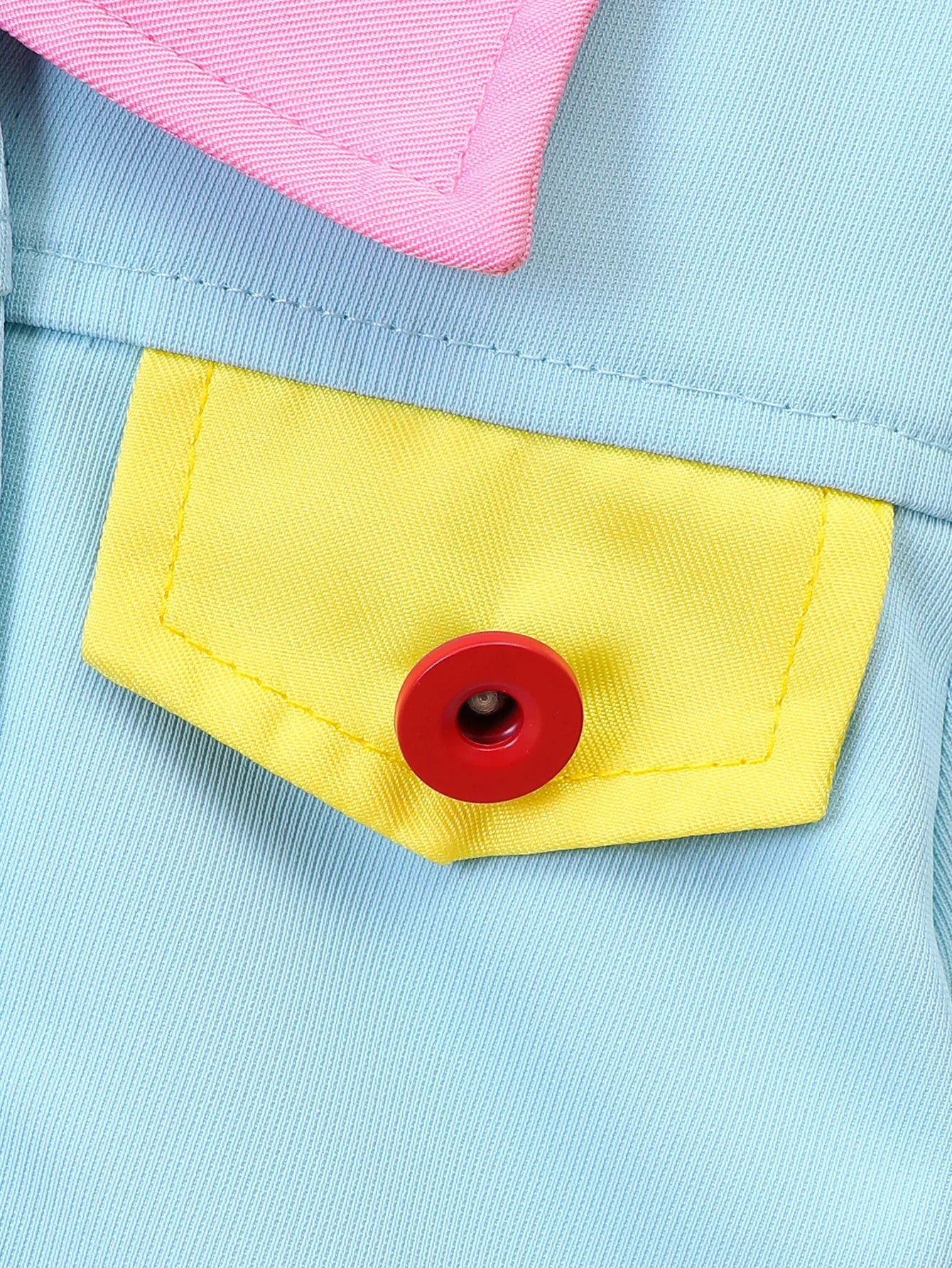 Autumn And Winter Girls  Boys  Coat Round Neck Polo Long Sleeve Button Panel Multi Element Fashion And Warm Infant Toddler Coat