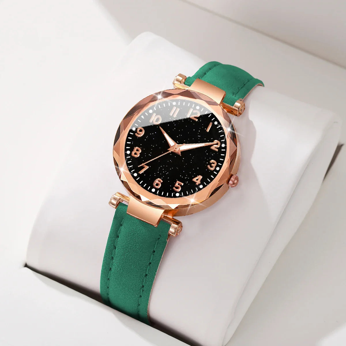 Fashion Arabic Dial Women Quartz Watch Casual Leather Strap Wristwatches for Ladies Clock Reloj Mujer（Without Box）
