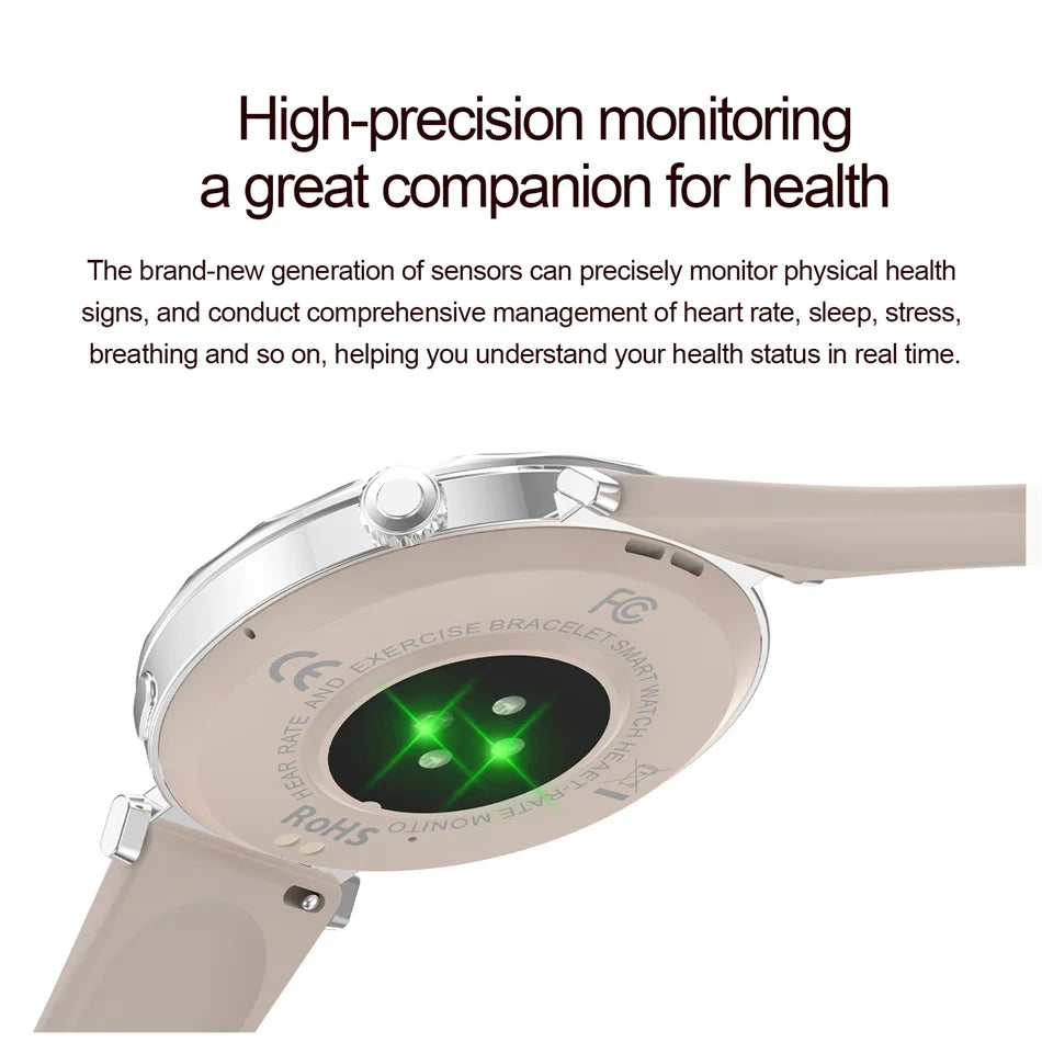 Fashion Women's Smart Watch AMOLED HD Screen Health Monitoring GPS Sports Track Watch Bluetooth Call Smartwatch Android IOS