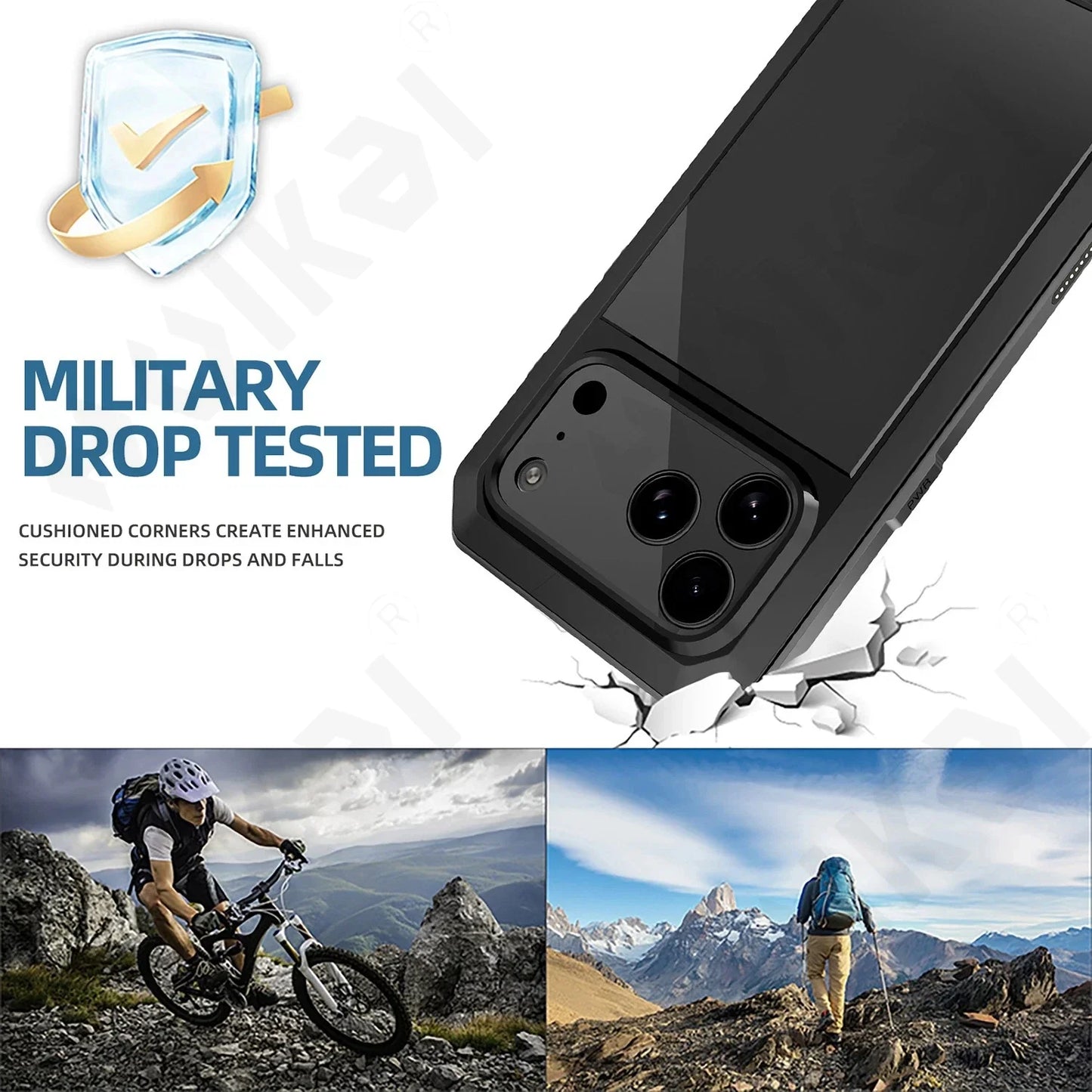 Case For iPhone 17 16 15 14 13 12 11 Pro Max XS XR 8 Plus SE Metal Heavy Duty 360 Full Body Shockproof Armour Protective Cover